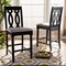 Baxton Studio Darcie Grey Upholstered Espresso Finished 2-Piece Counter Stool Set 158-9775 - alternate 8